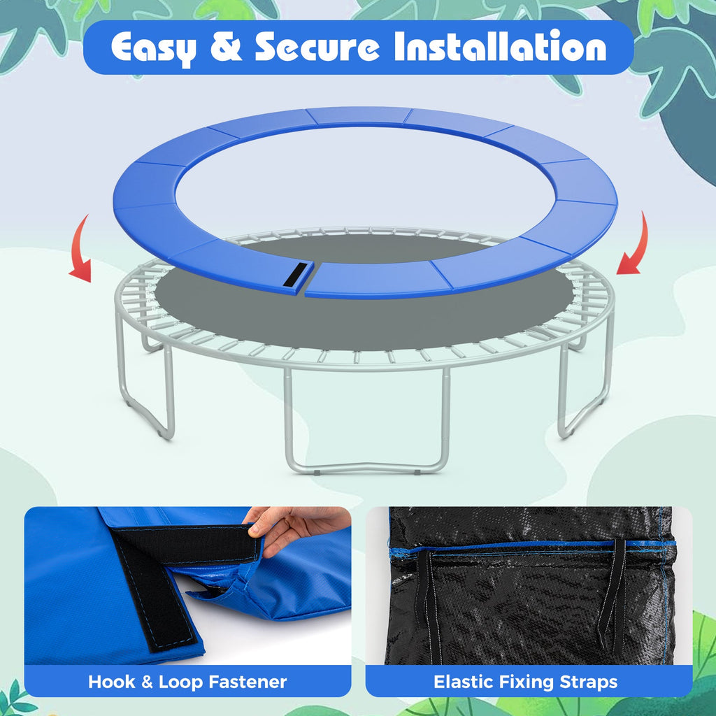 15 Feet Trampoline Pad Replacement Safety Pad with Fixing Straps (Blue)
