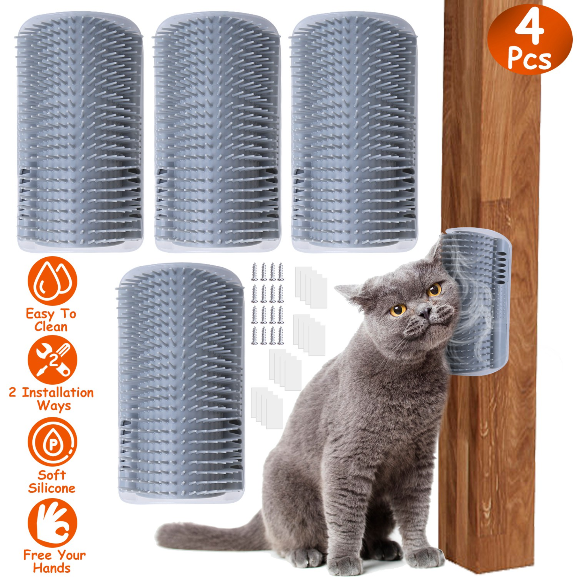GBruno 4Pcs Cat Self Groomer