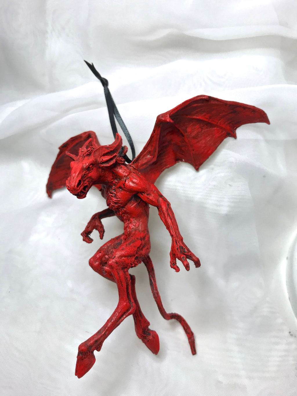 Jersey Devil Ornament, Hand Painted Resin Sculpture | Cryptozoology Creature Figurine | Urban Legend Jersey Devil Monster, Gothic Art Decor