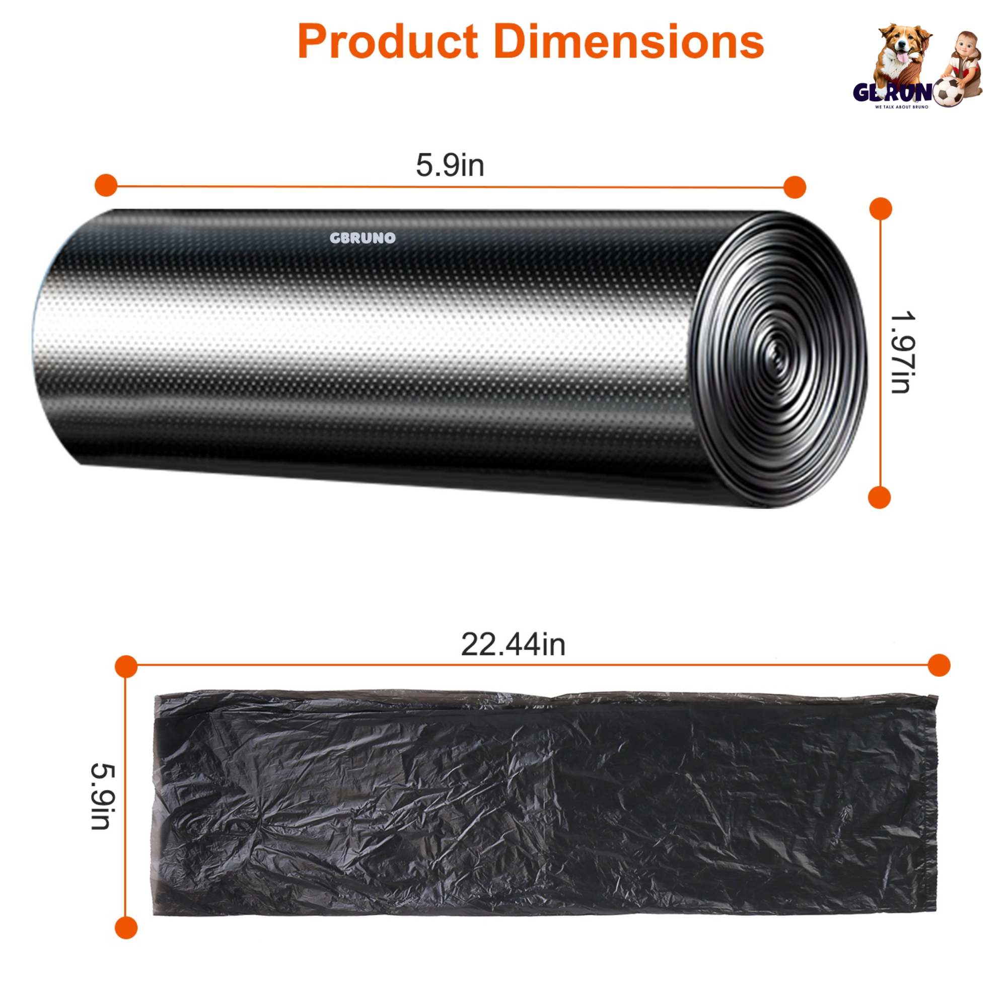 4 Rolls Black Garbage Bags 6.18 Gallons Unscented Disposable Trash Bags Portable Leak Resistant Trash Can Liners for Bathroom Office Kitchen Bedroom C