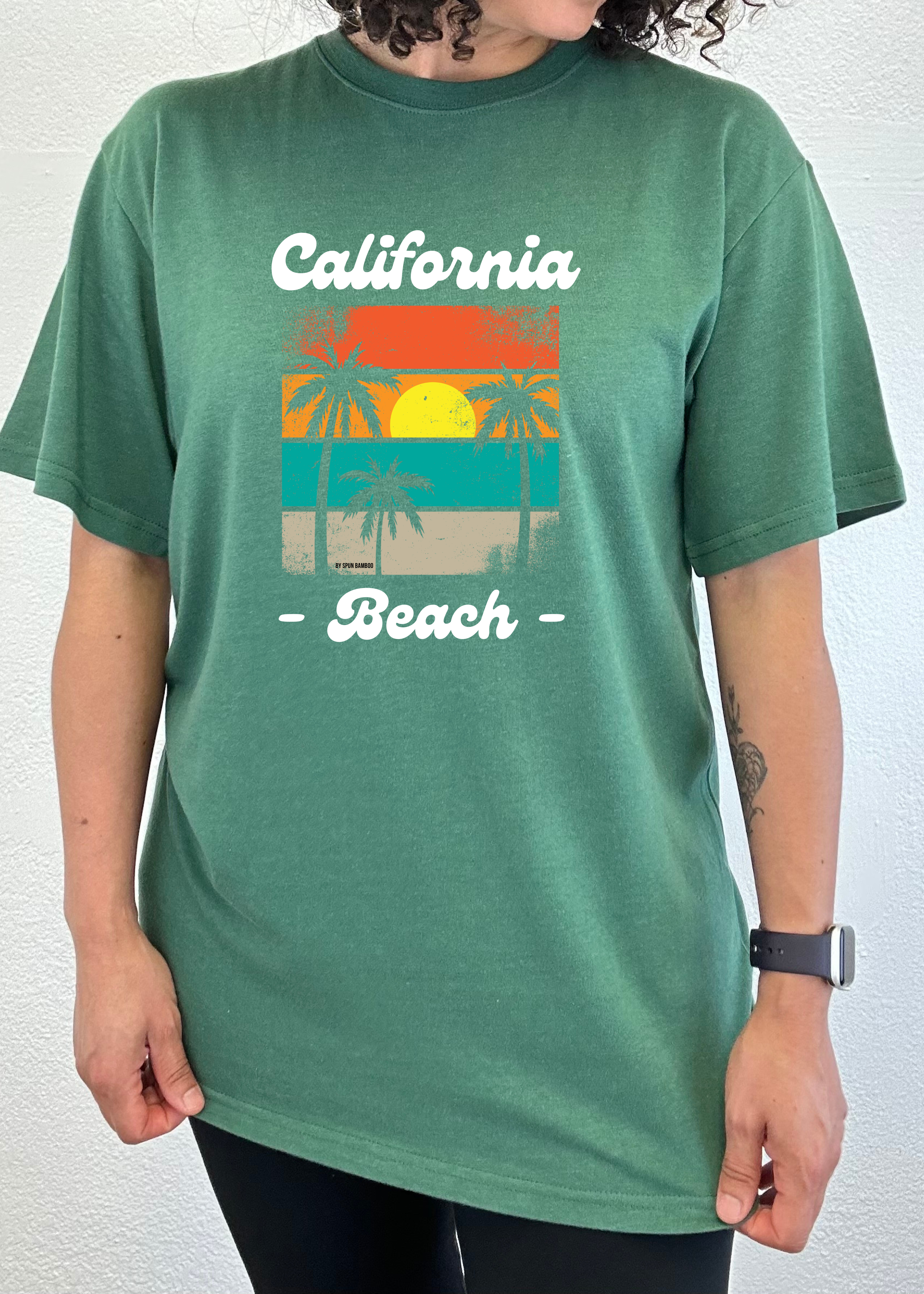 California Beach Unisex Bamboo Viscose/Organic Cotton Short Sleeve Graphic T-Shirt
