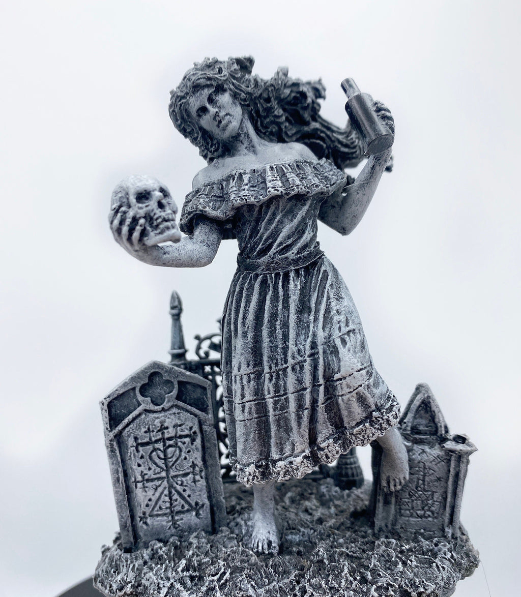 Witch’s Sabbath: Maman Brigitte, the Voodoo Death Loa Statue | Voudou Folklore Pagan Witchcraft Figurine | Witchy Art for Gothic Home Decor