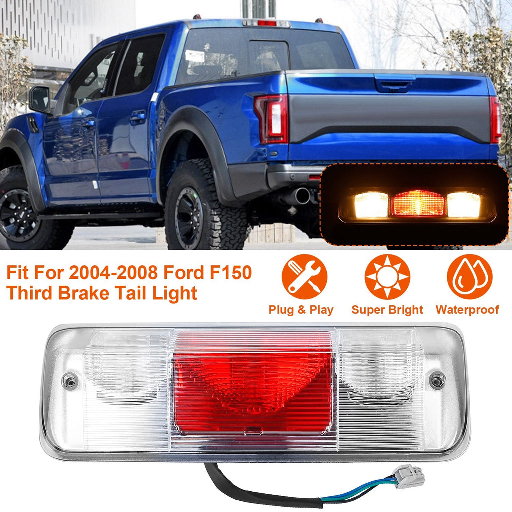 Fit For 2004-2008 Ford F150 Third Brake Tail Light Cargo Lamp Bar Rear Center High Mount Stop Light