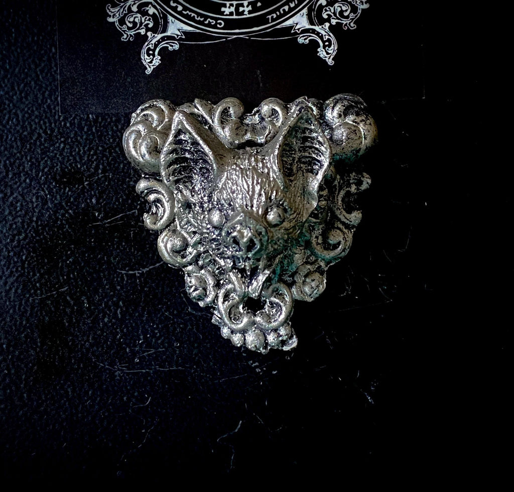 Vampire Bat Magnet, Hand Painted Resin Sculpture | Gothic Fantasy Decor | Vampire Bat Magnet for Fantasy and Gothic Decor