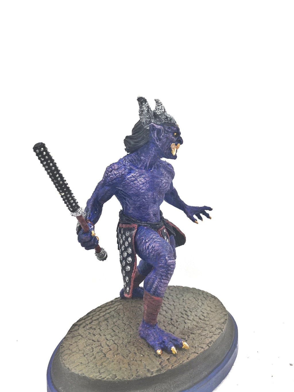 Oni Statue, Full Color, Blue