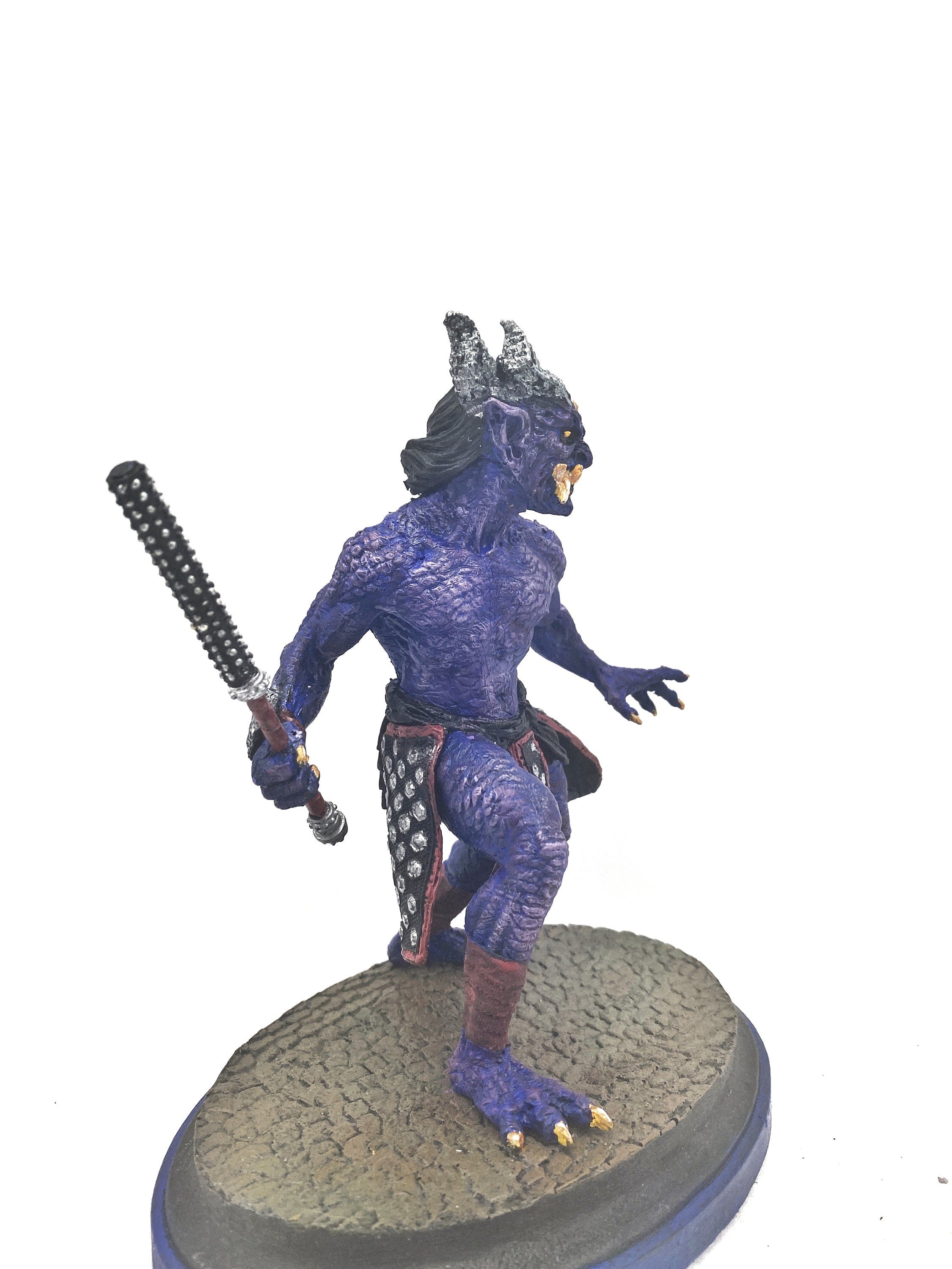 Oni Statue, Full Color, Blue