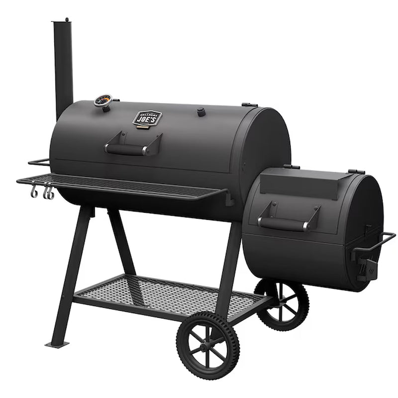 Highland 879-Sq. in Black Horizontal Charcoal Smoker
