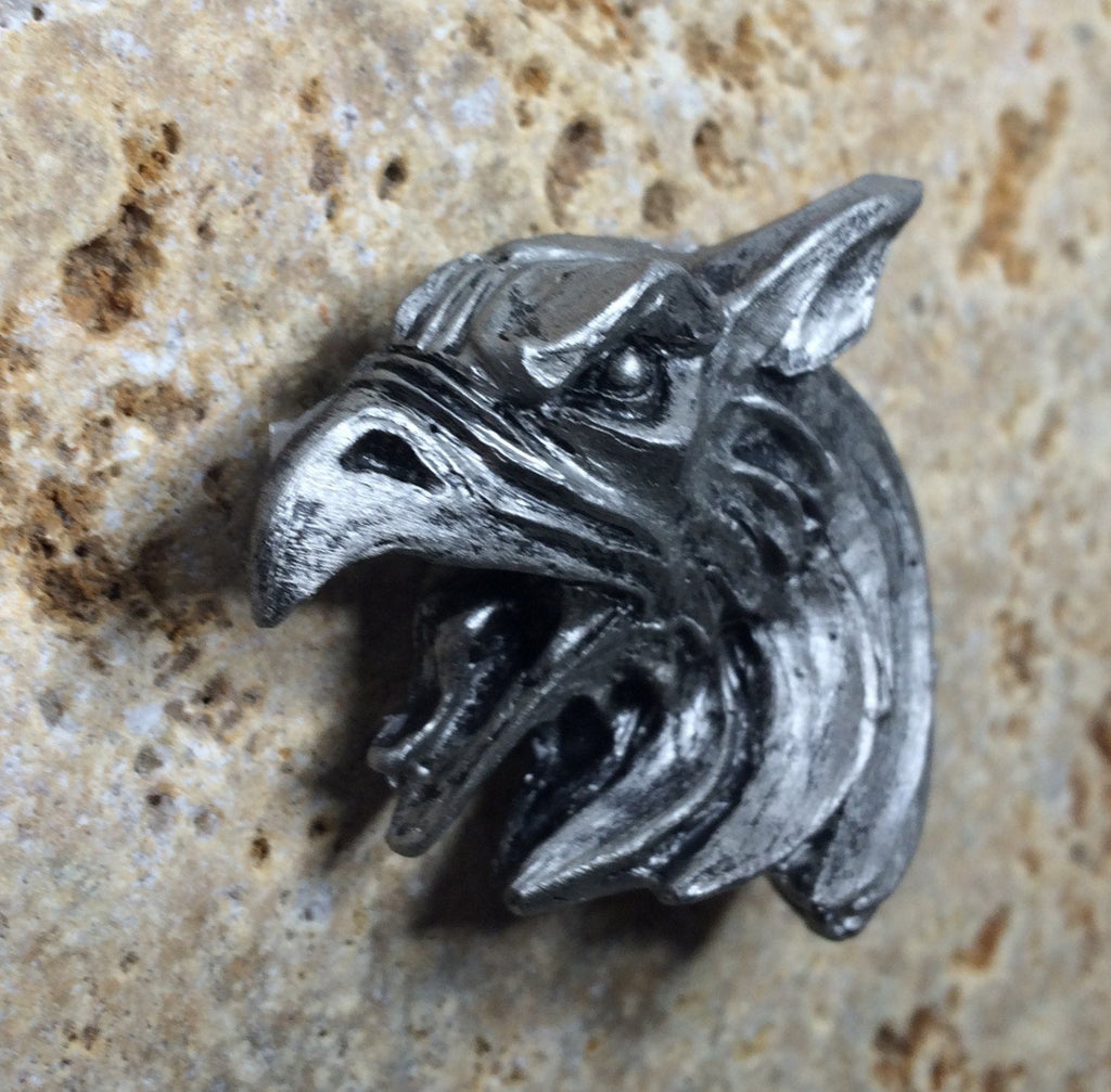 Griffin Magnet, Hand Painted Resin Sculpture | Mythic Fantasy Decor | Legendary Creature Griffin Magnet for Fantasy and Gothic Decor