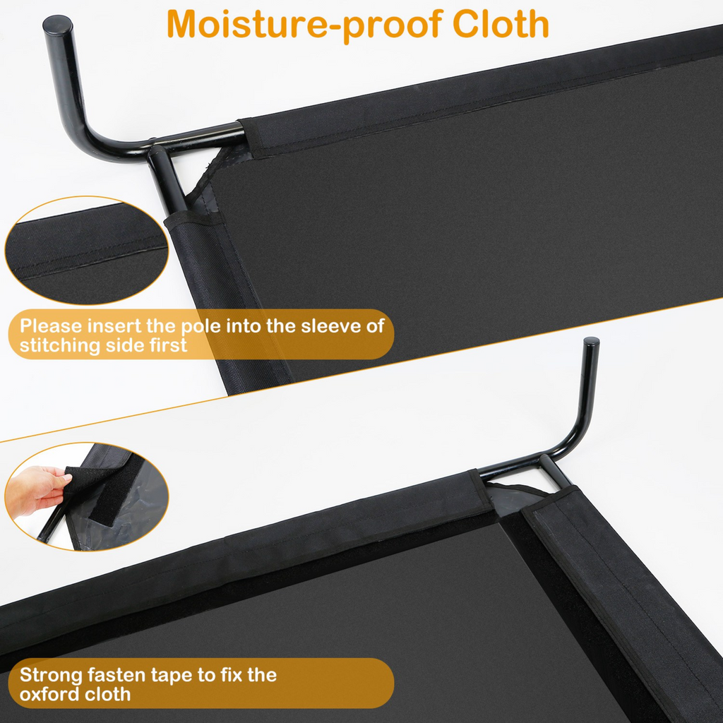 Elevated Pet Bed Dogs Cot Dogs Cats Cool Bed S/M/L Heavy-Duty Breathable Washable Indoor Outdoor Use