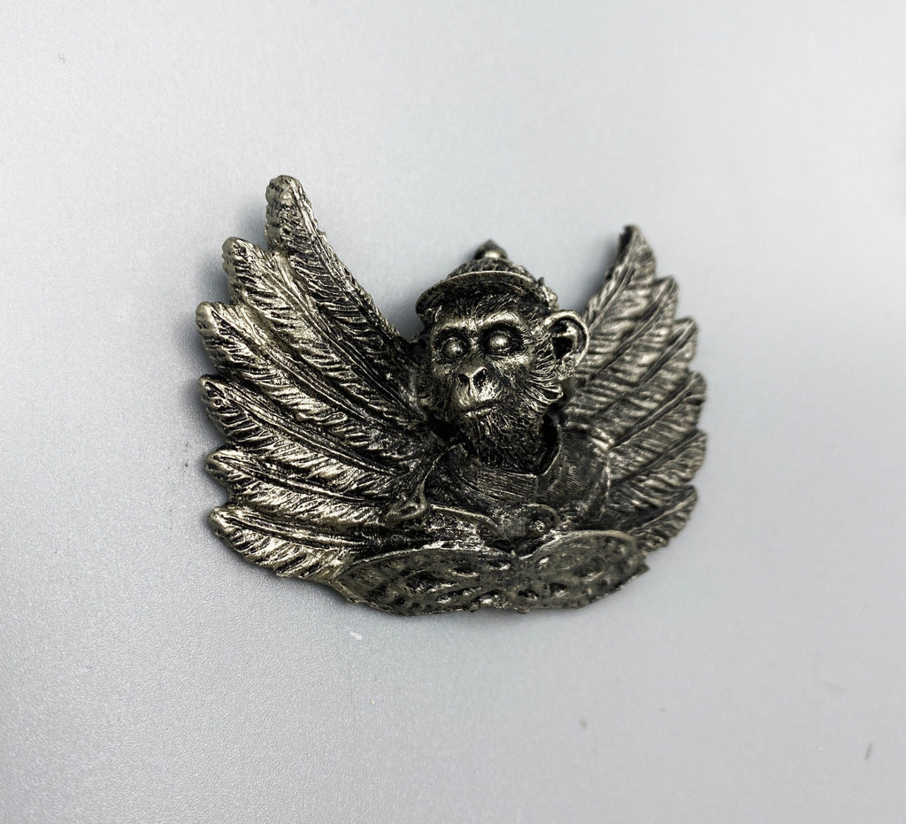Flying Monkey Magnet, Hand Painted Resin Sculpture | Mythic Fantasy Decor | Winged Monkey Wizard of Oz Magnet for Fantasy and Gothic Decor