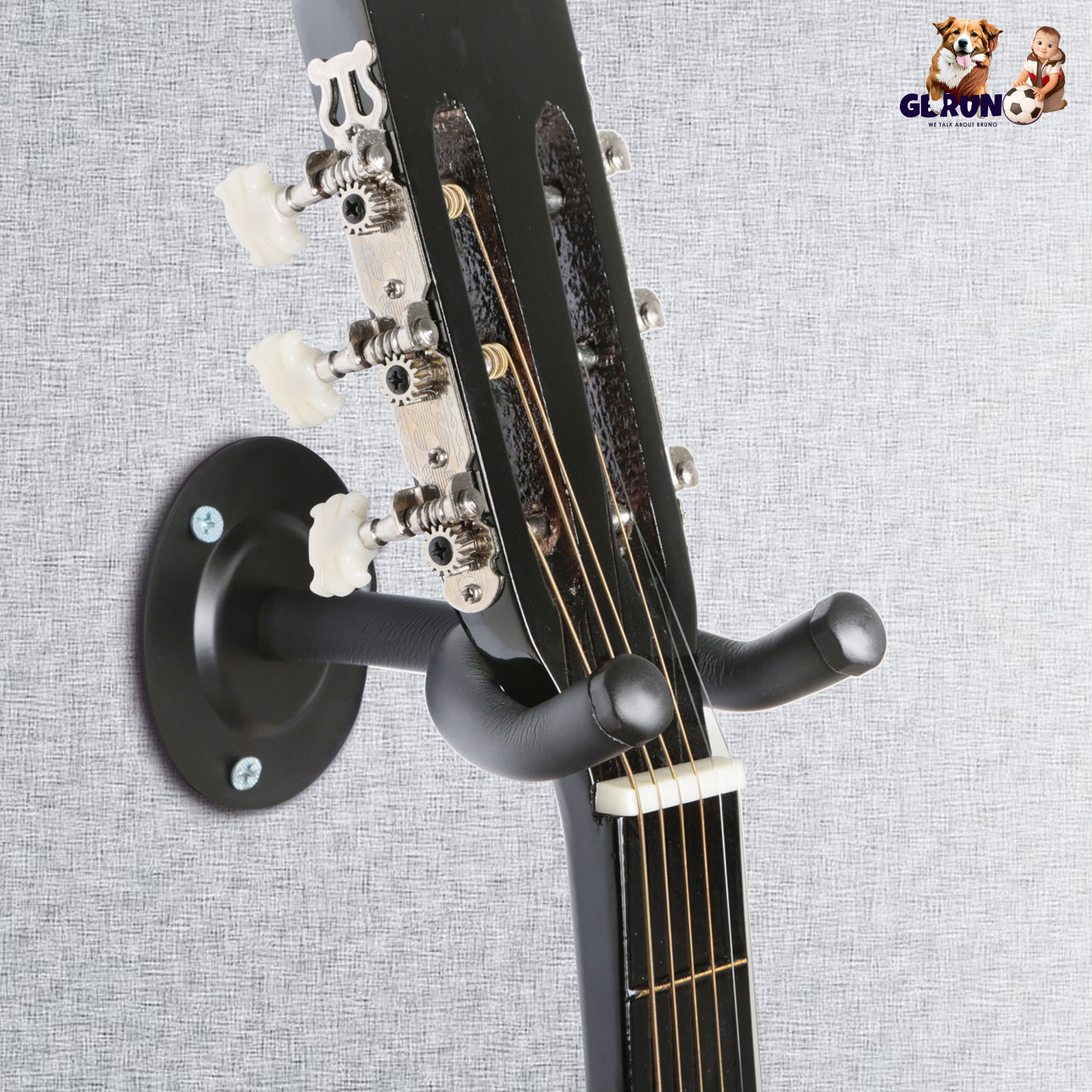 Wall Mount Guitar Hanger Padded Steel Guitar Bracket Holder Hook Rack For Electric Acoustic Bass Guitars