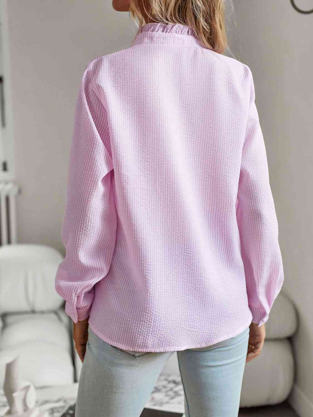 Ruffle Trim Shirt – Women's Fashion Top for Casual & Office Wear