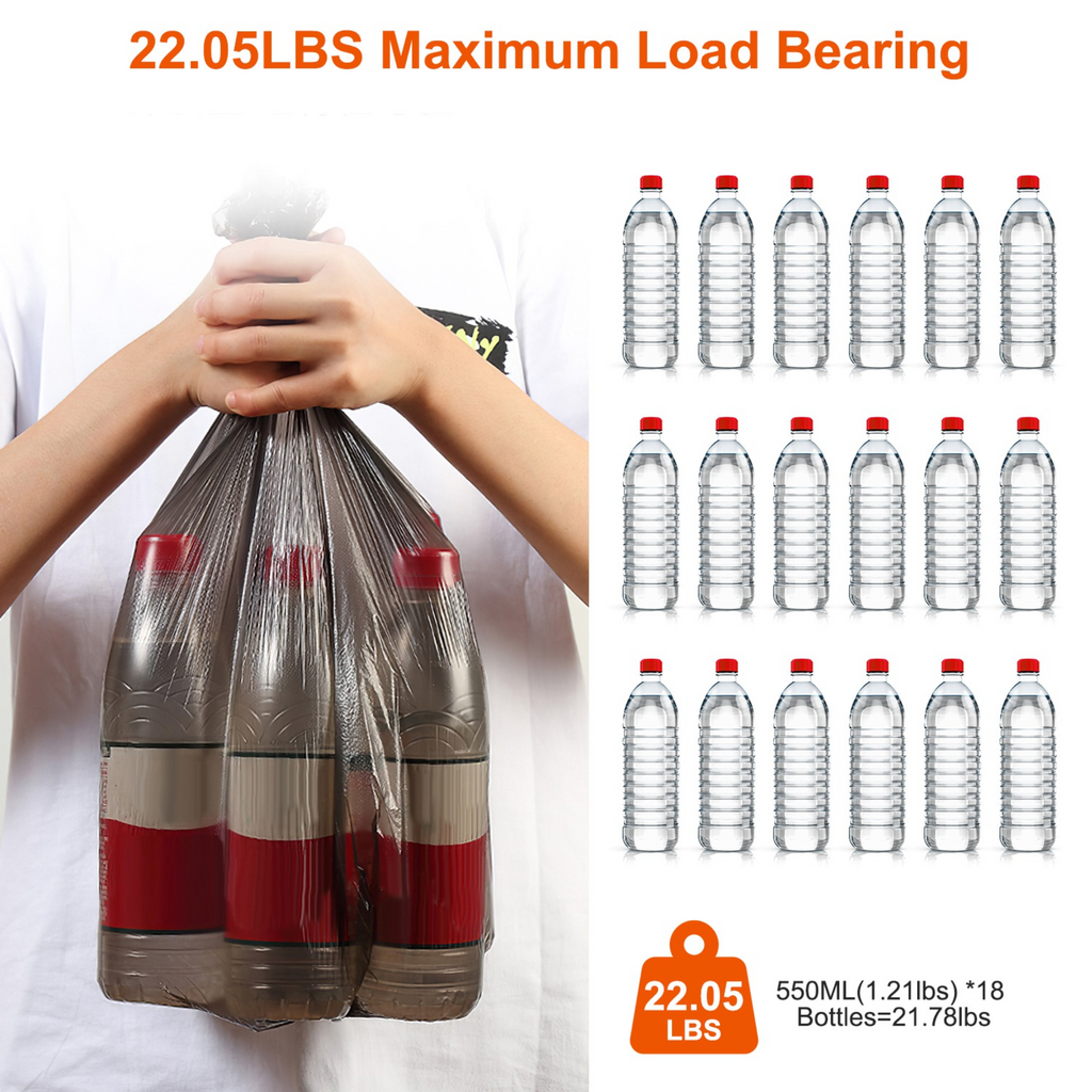4 Rolls Black Garbage Bags 6.18 Gallons Unscented Disposable Trash Bags Portable Leak Resistant Trash Can Liners for Bathroom Office Kitchen Bedroom C