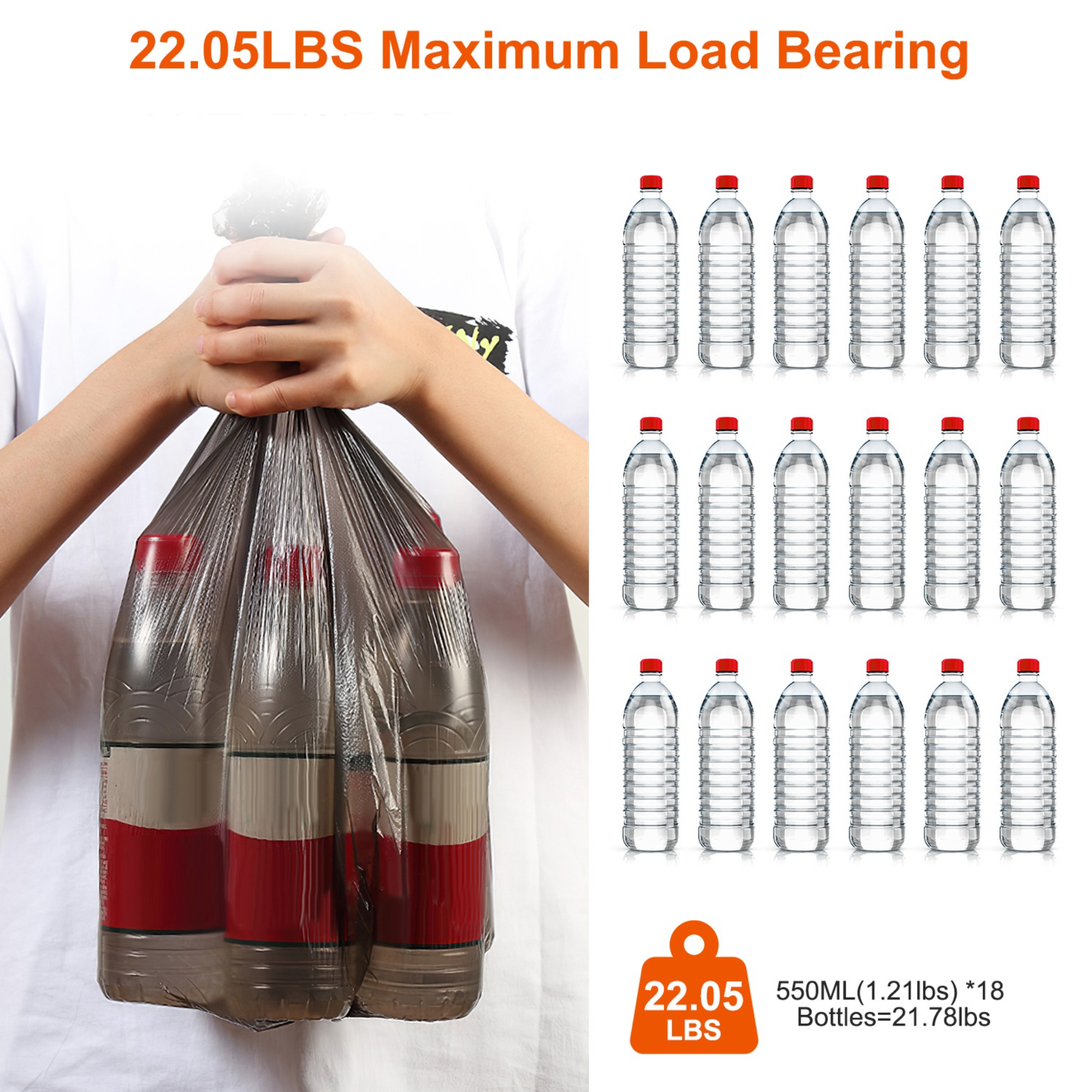 4 Rolls Black Garbage Bags 6.18 Gallons Unscented Disposable Trash Bags Portable Leak Resistant Trash Can Liners for Bathroom Office Kitchen Bedroom C