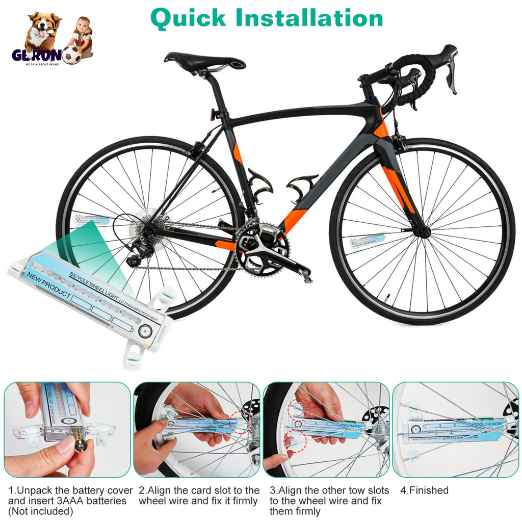 2Pcs 32LEDs Patterns Cycling Lights Rainbow Wheel Tire Flash Lamp Bicycle Colorful LED Wheel Spoke Signal Light w/ 30 Patterns