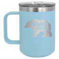 Beware Mama Bear 15 oz Mug | Light Blue