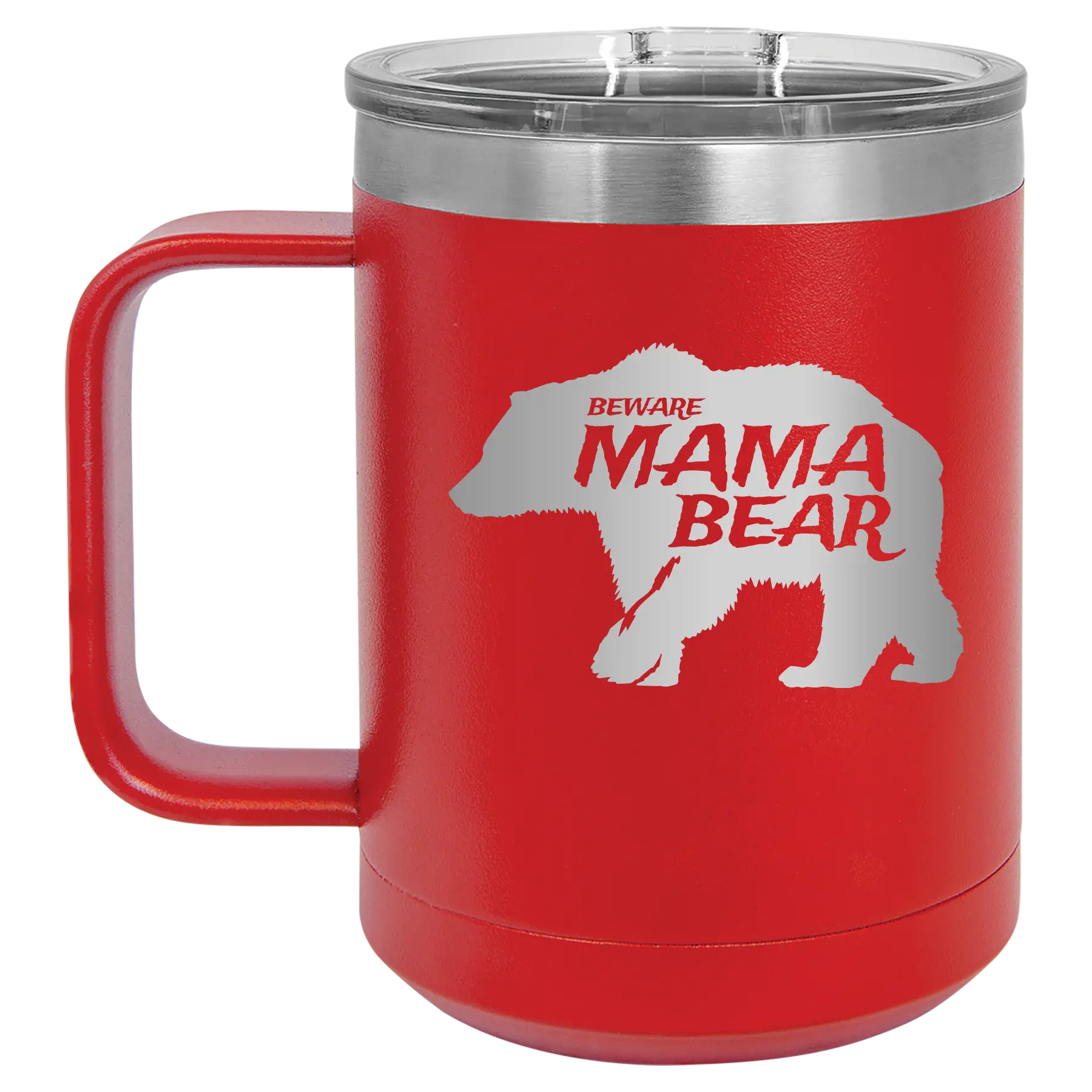 Beware Mama Bear 15 oz Mug | Red