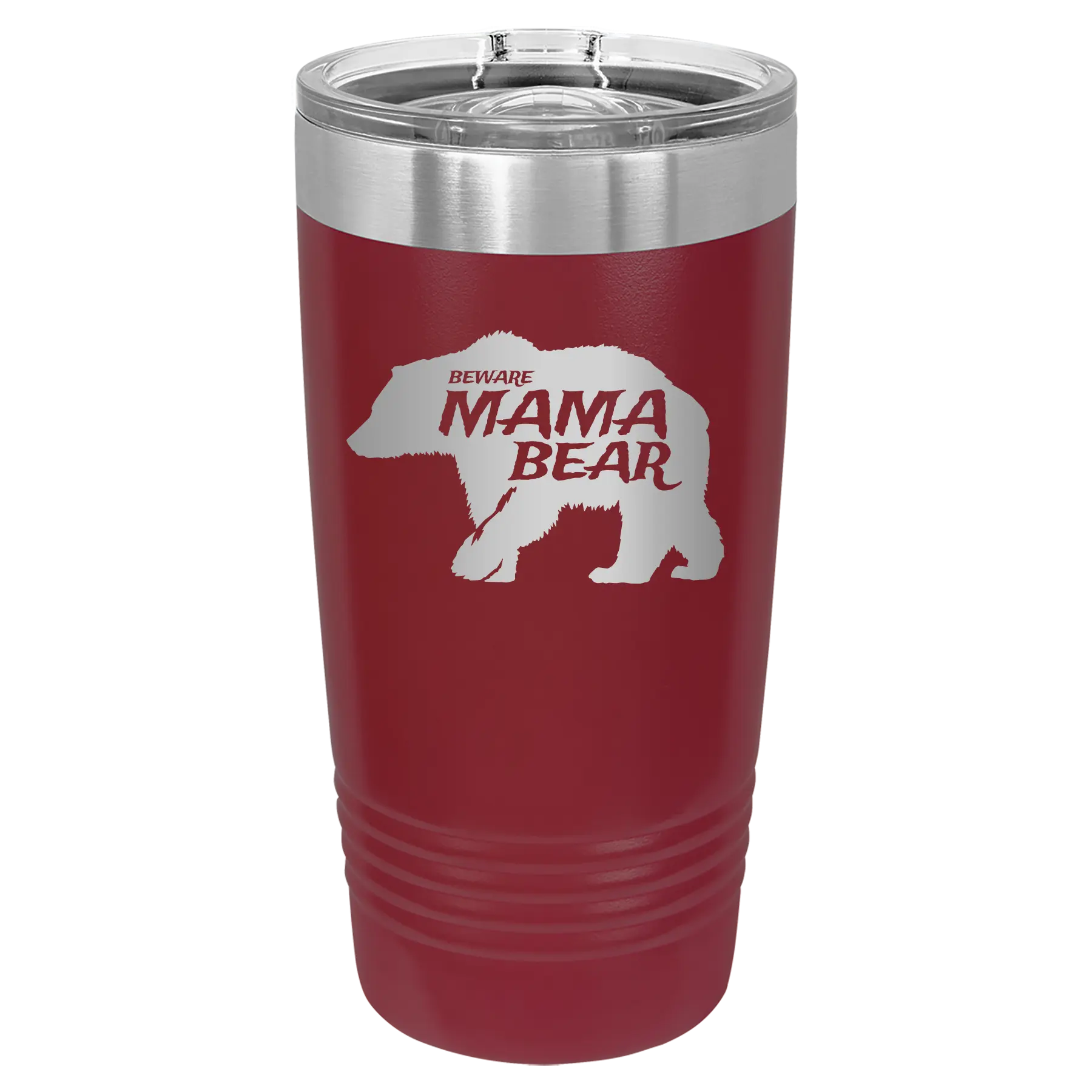 Beware Mama Bear 20 oz Tumbler | Maroon