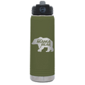 Beware Mama Bear 20 oz Water Bottle | Olive Green