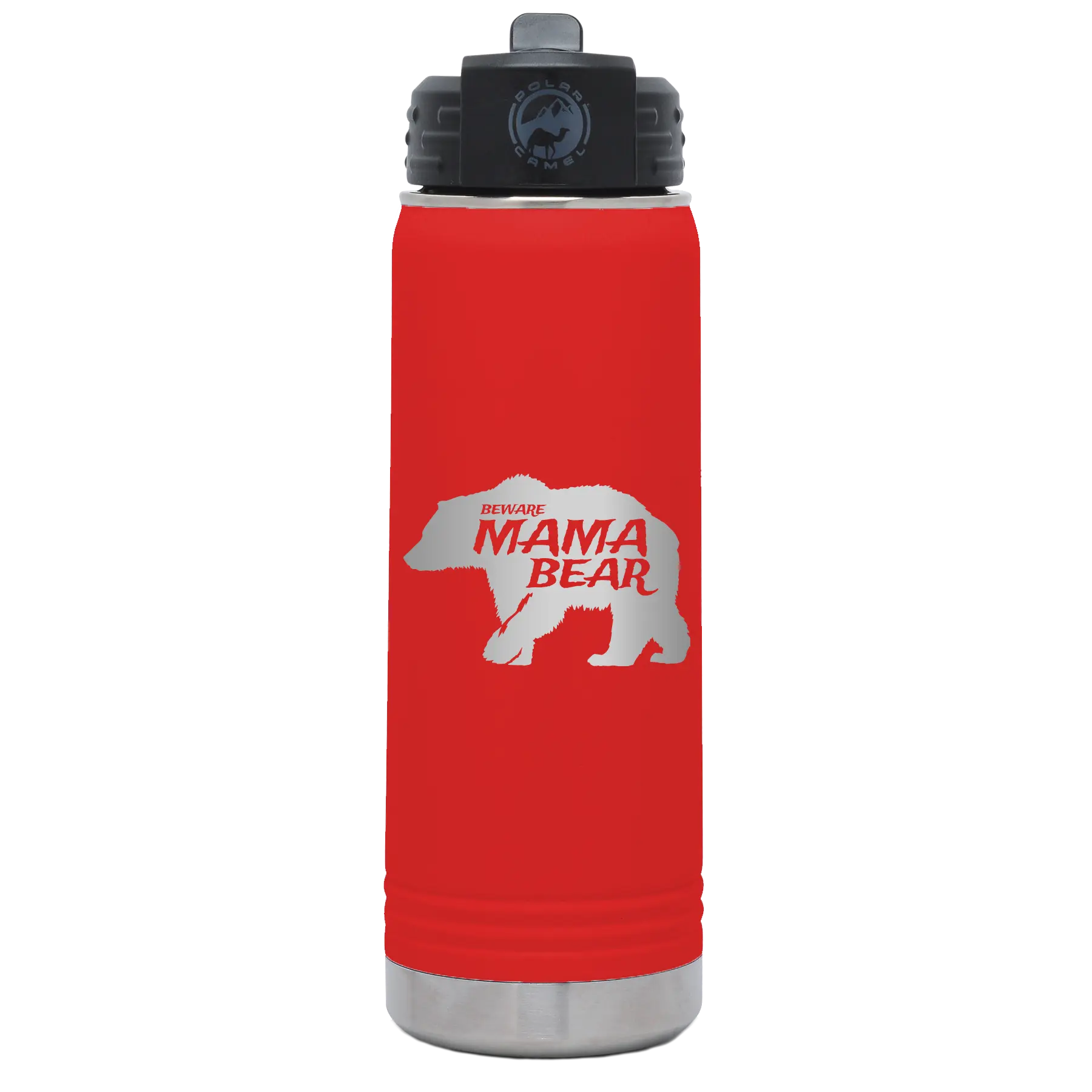 Beware Mama Bear 20 oz Water Bottle | Red