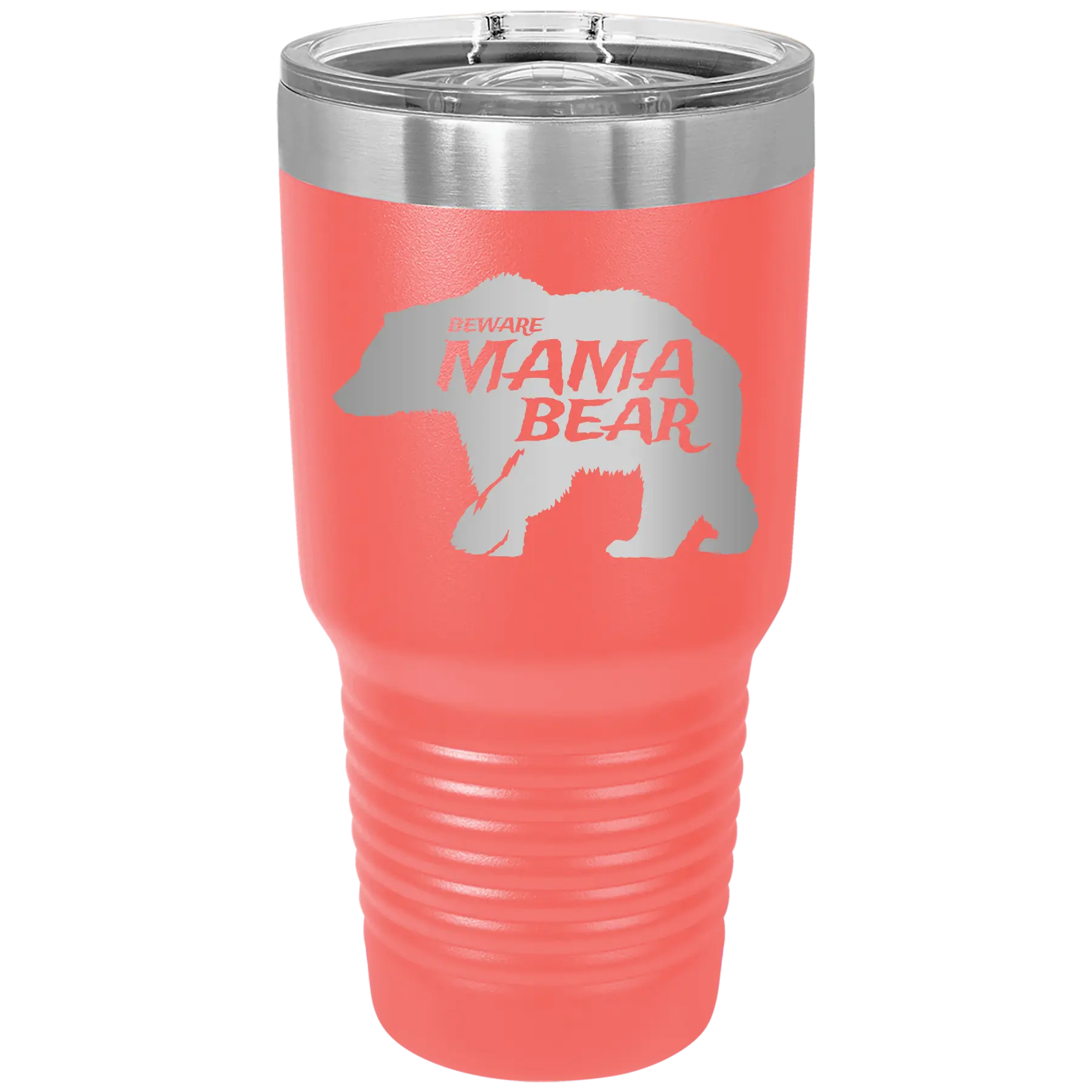 Beware Mama Bear 30 oz Tumbler | Coral