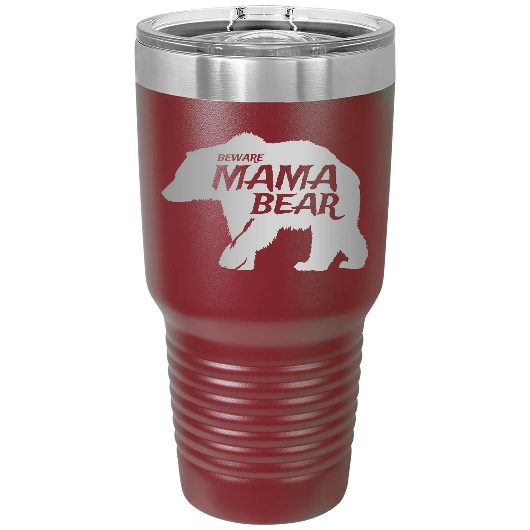 Beware Mama Bear 30 oz Tumbler | Maroon