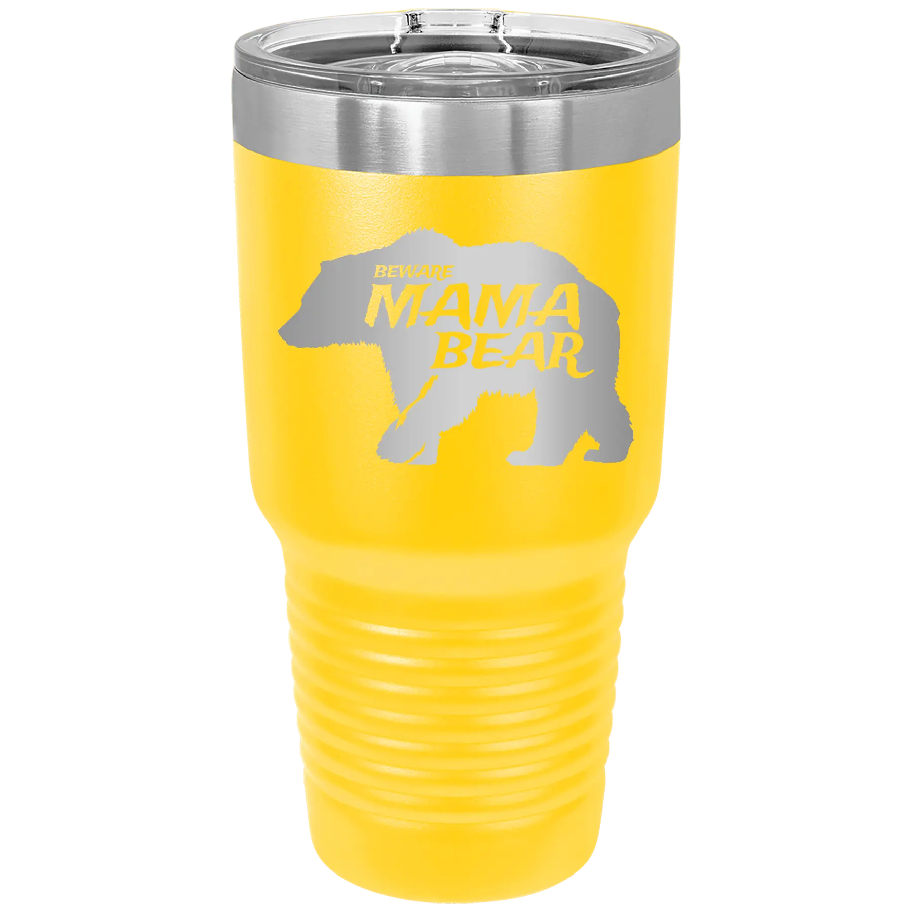Beware Mama Bear 30 oz Tumbler | Yellow