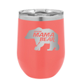 Beware Mama Bear Wine Cup | Coral