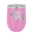 Beware Mama Bear Wine Cup | Light Purple