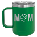 Mom Basketball 15 oz Mug | Green