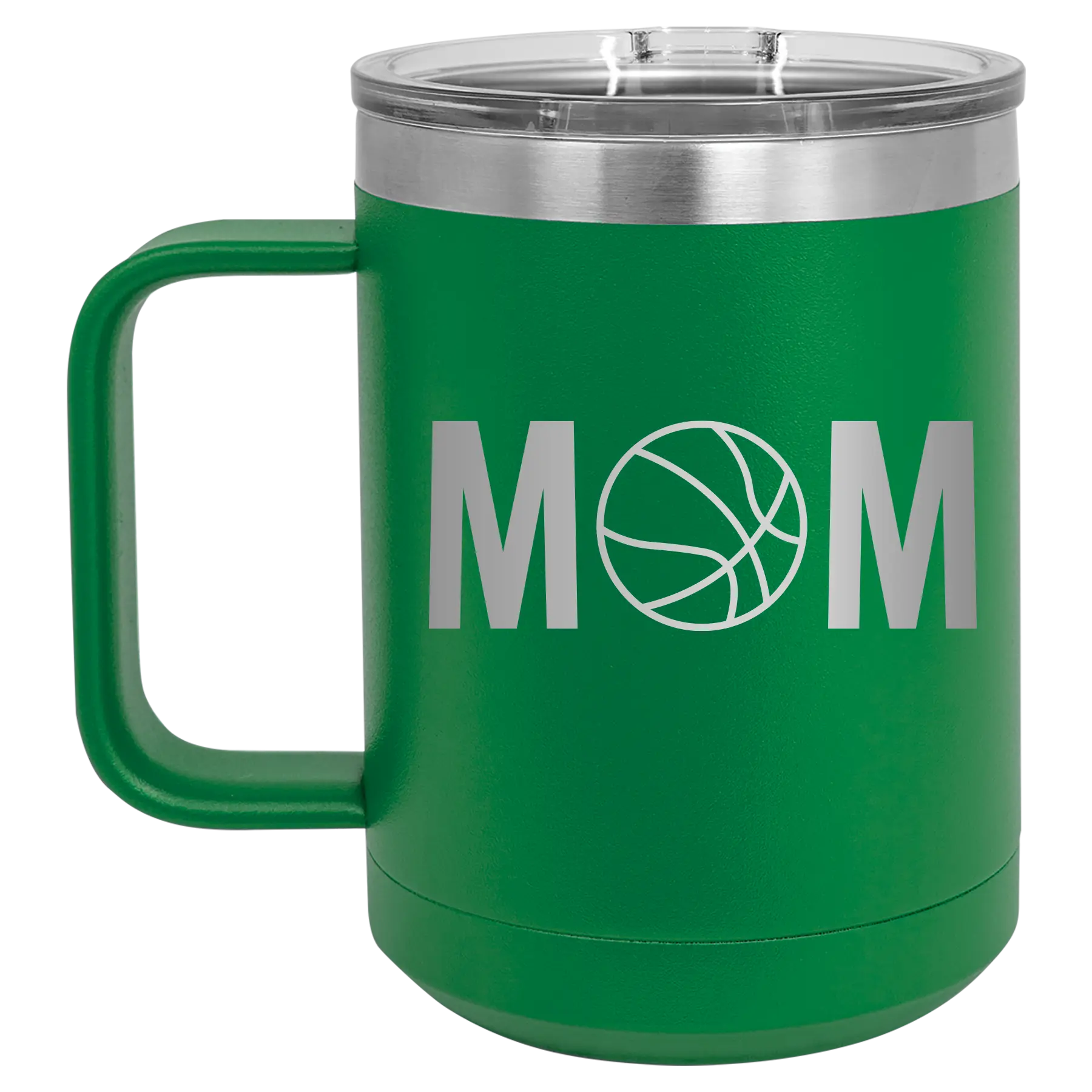Mom Basketball 15 oz Mug | Green
