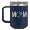 Mom Basketball 15 oz Mug | Navy