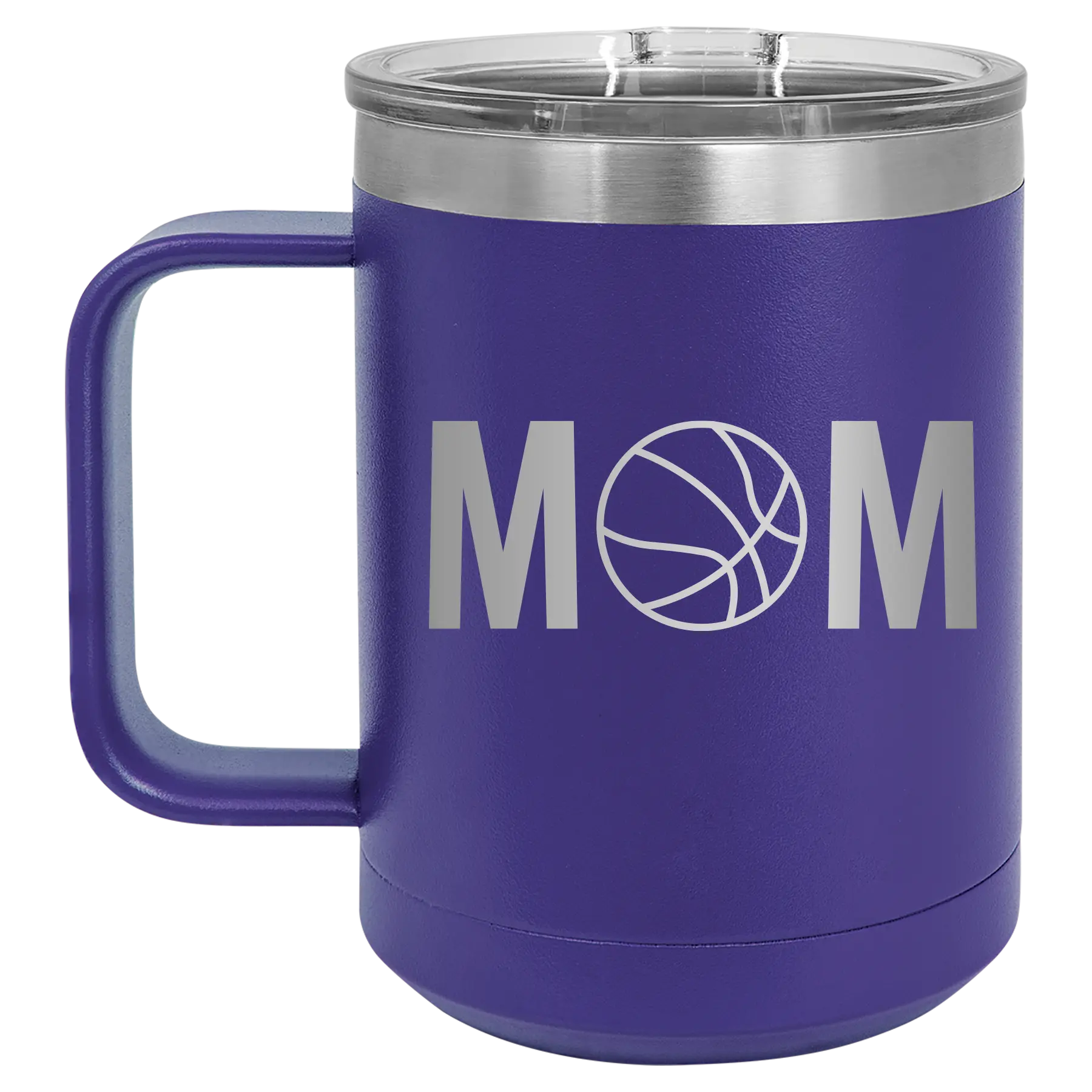 Mom Basketball 15 oz Mug | Purple
