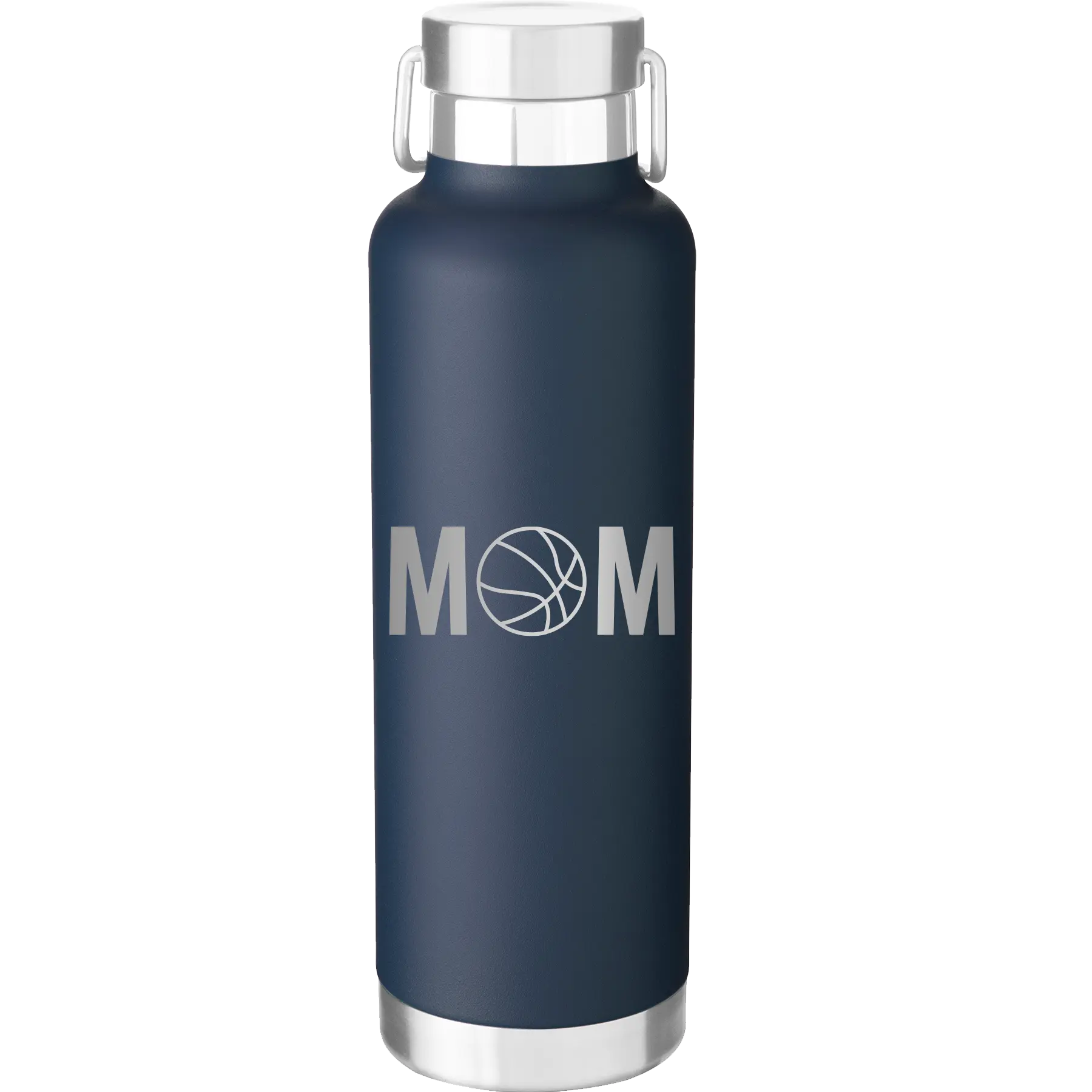 Mom Basketball 24 oz Water Bottle | Navy