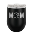 Mom Basketball Wine Cup | Black