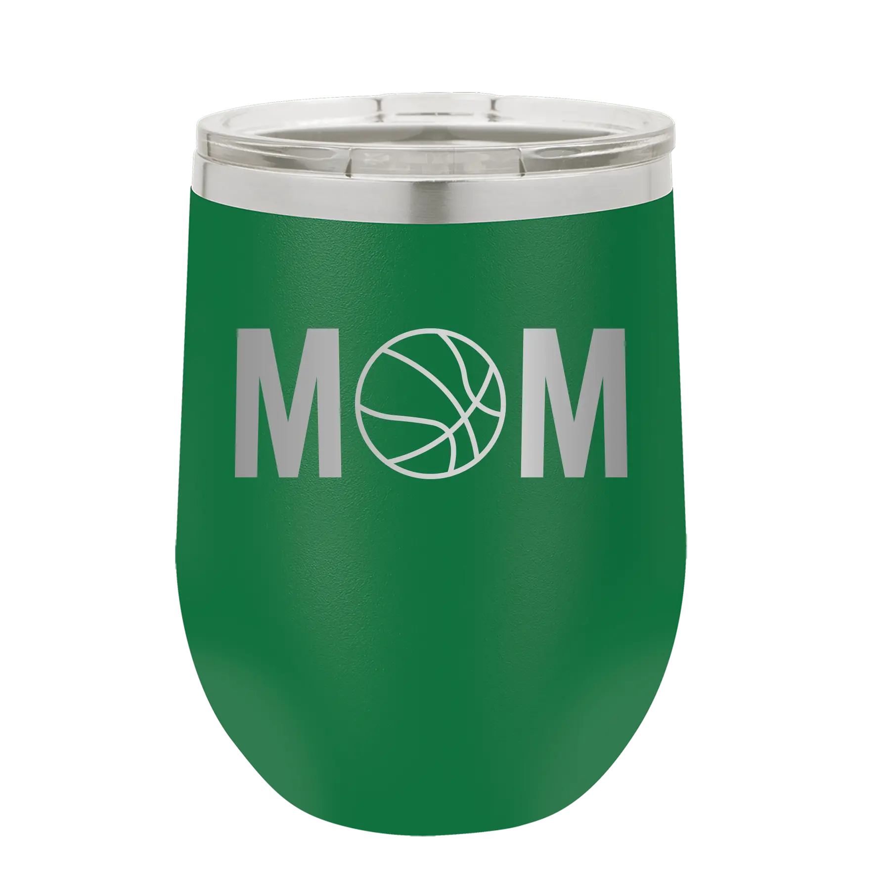Mom Basketball Wine Cup | Green