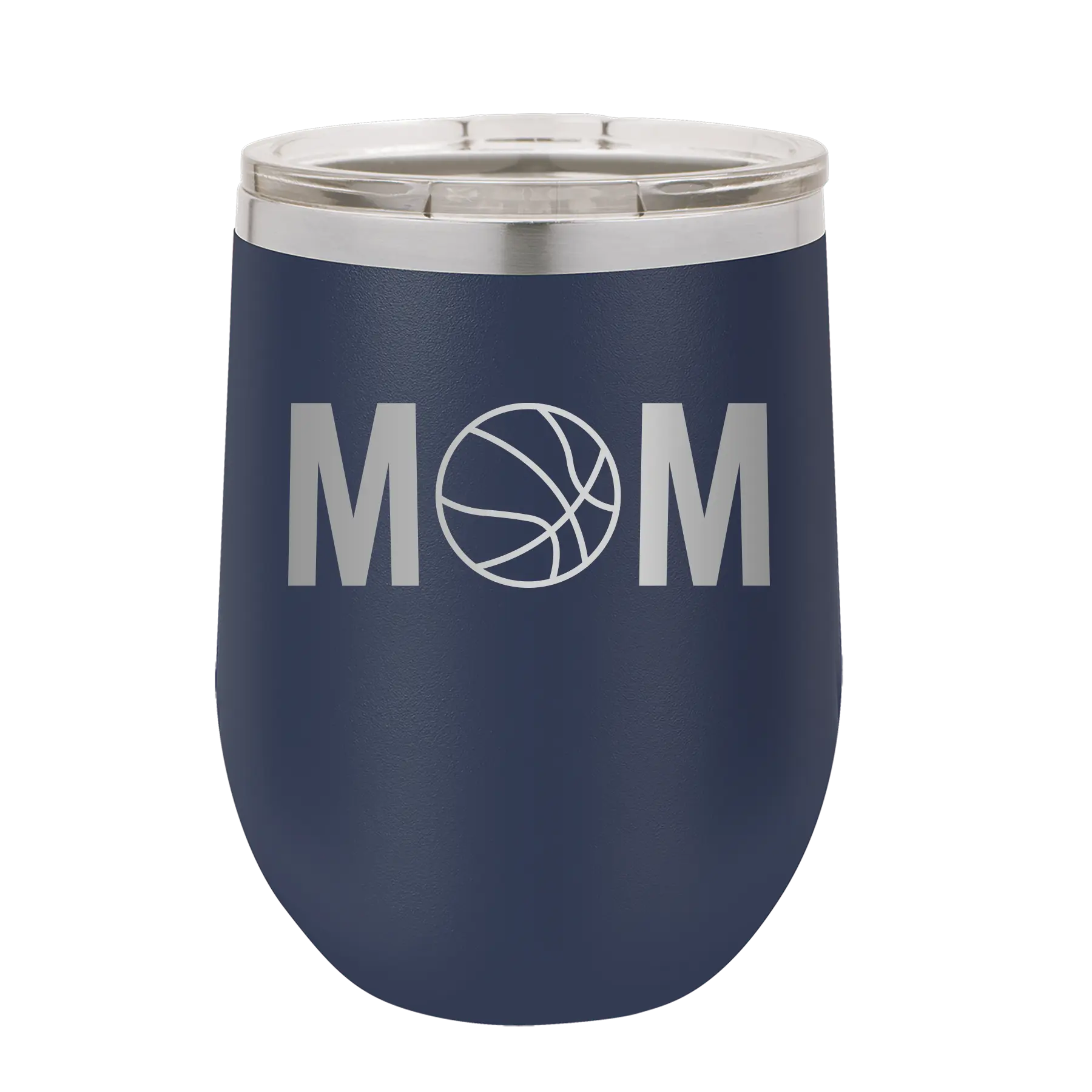 Mom Basketball Wine Cup | Navy