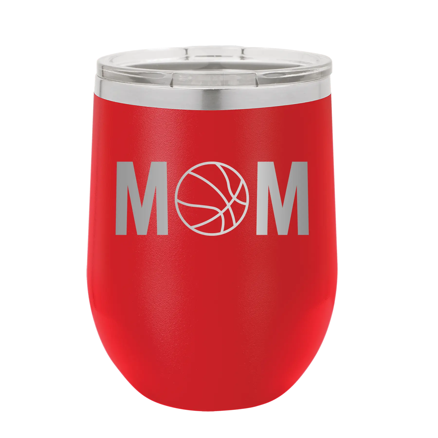 Mom Basketball Wine Cup | Red