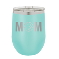 Mom Basketball Wine Cup | Teal
