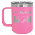 Mom Basketball2 15 oz Mug | Pink