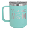 Mom Basketball2 15 oz Mug | Teal
