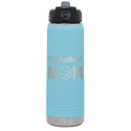 Mom Basketball2 20 oz Water Bottle | Light Blue