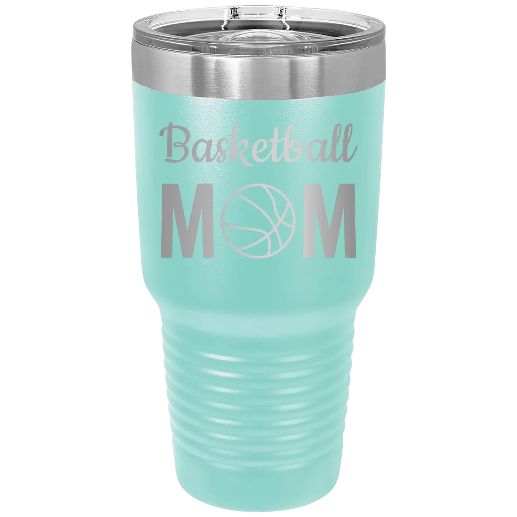 Mom Basketball2 30 oz Tumbler | Teal