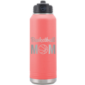 Mom Basketball2 32 oz Water Bottle | Coral