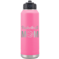 Mom Basketball2 32 oz Water Bottle | Pink