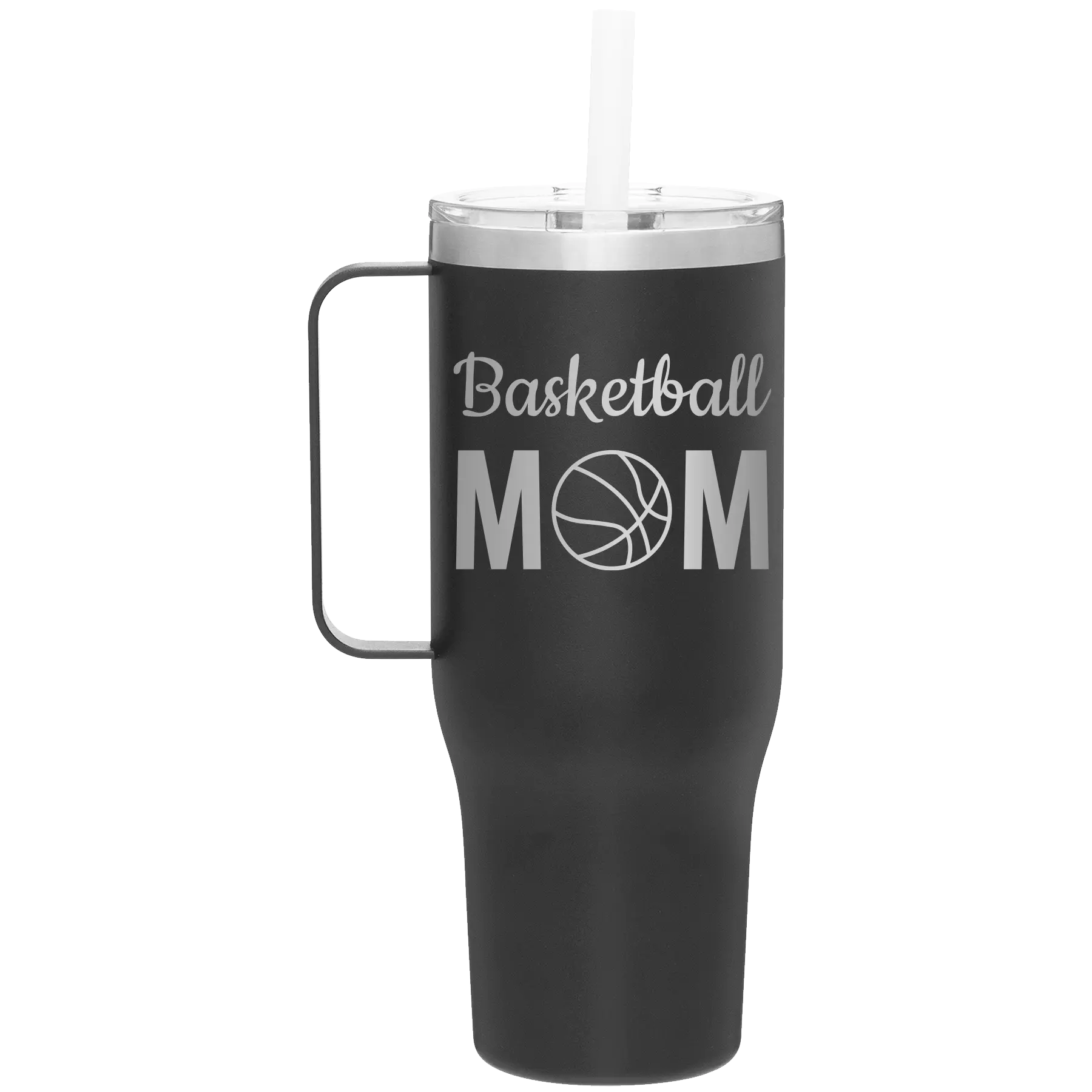 Mom Basketball2 40 oz Tumbler Mug | Black