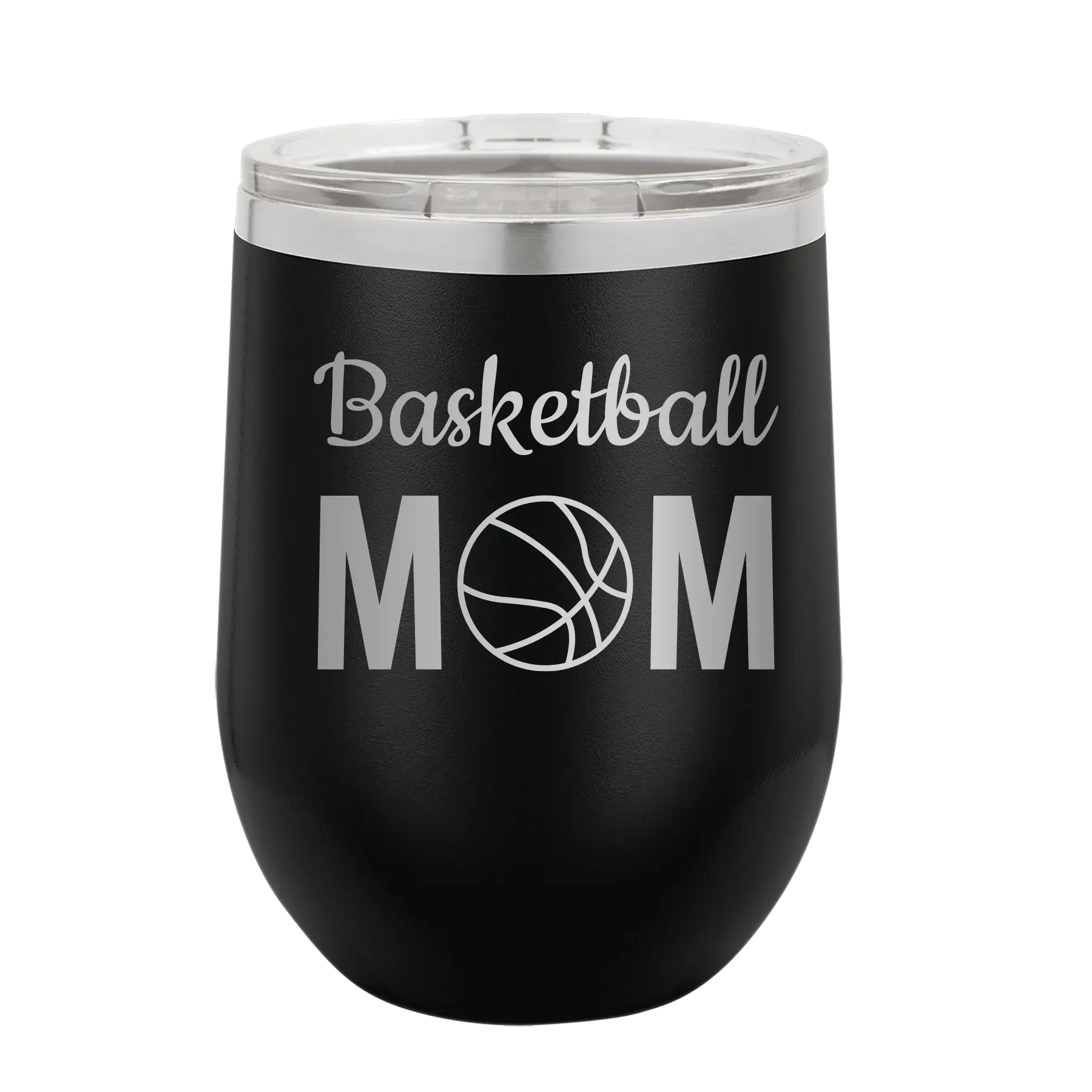 Mom Basketball2 Wine Cup | Black