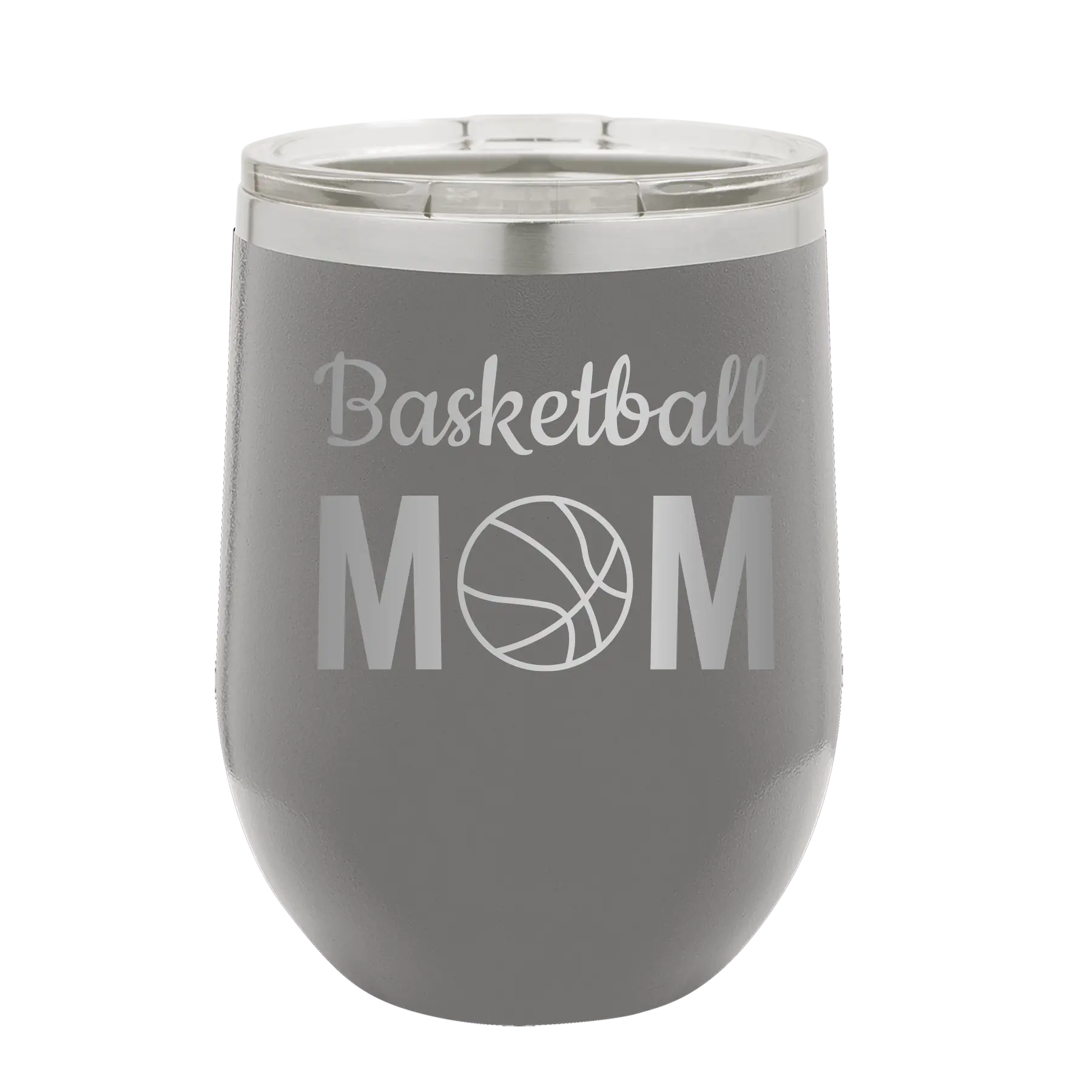 Mom Basketball2 Wine Cup | Dark Gray