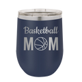 Mom Basketball2 Wine Cup | Navy