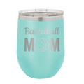 Mom Basketball2 Wine Cup | Teal